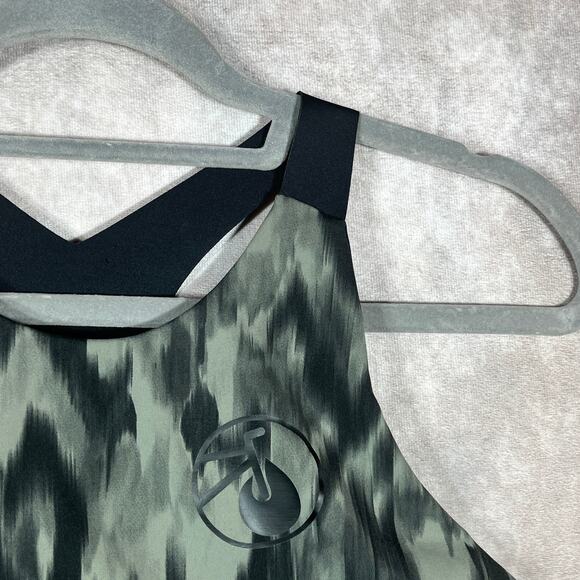 Varley Sherman Sports Bra Womens Medium Gray Camouflage Medium Support Racerback - Picture 2 of 8